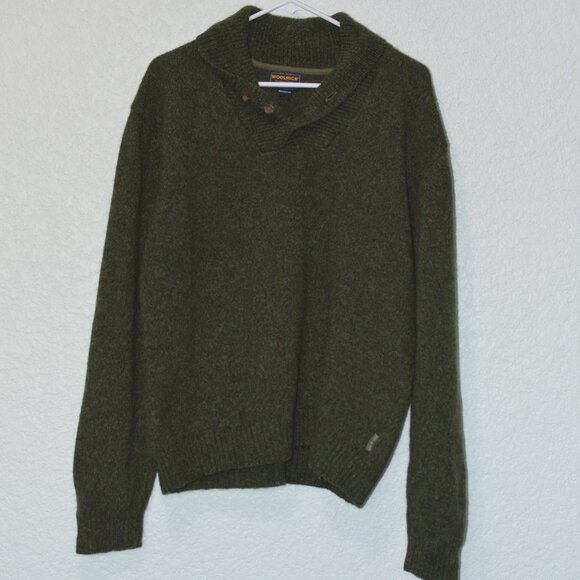 Mens Woolrich Green Sweater Size XL (100% wool) - Picture 1 of 5